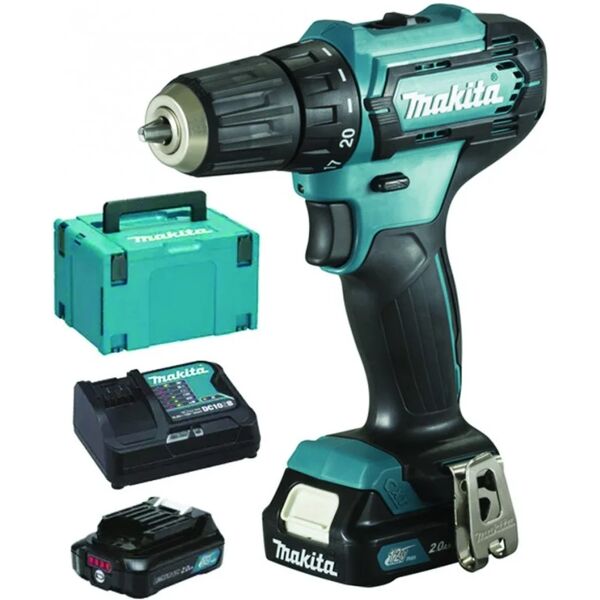 makita trapano avvitatore 2 vel 2 batt.li-ion 12v 2,0ah (df333dsaj)