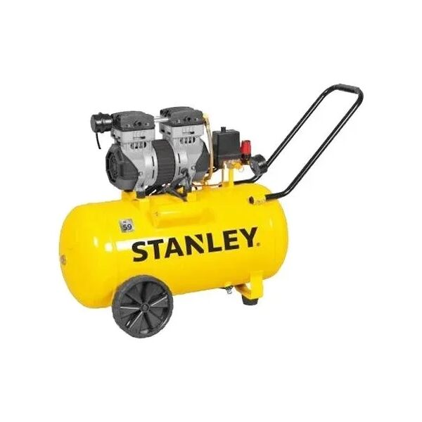 stanley compresseur, compresseur d'air sans huile, compresseur silencieux, horizontal, 1 ch, 8 bar, cuve 50 l