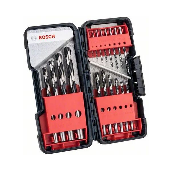 bosch metallo a spirale hss set pointteq. din 338. toughbox 18 pezzi