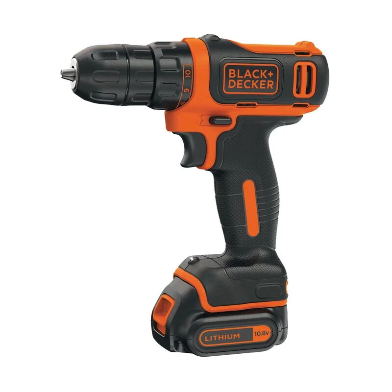 black & decker trapano avvitatore a batteria  bdcdd12kb-qw 10.8 v, 1.5 ah, 2 batterie con valigetta