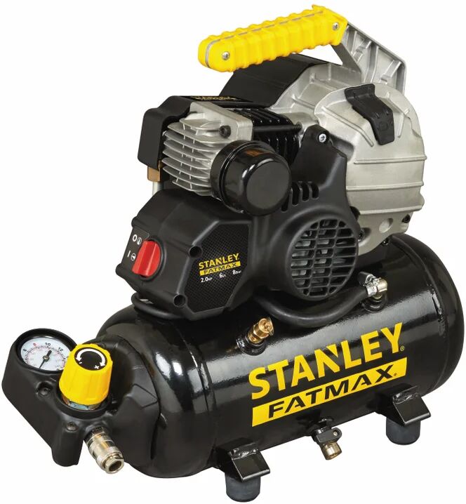 stanley compressore ad olio  hy 227/8/6e, 2 hp, 8 bar, 6 litri