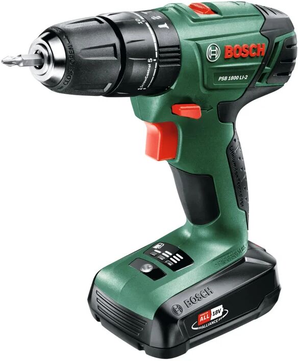 bosch trapano avvitatore a batteria  psb 1800 li-2 18 v, 1.5 ah, 1 batteria con valigetta