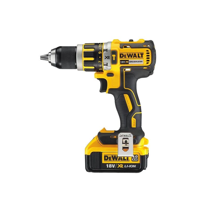 dewalt trapano a percussione a batteria  dcd795m2-qw 18 v, 4 ah, 2 batterie con valigetta