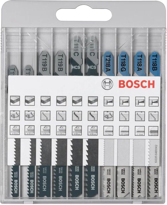 bosch set lame per seghetto alternativo  in hcs l 92 mm 10 pezzi