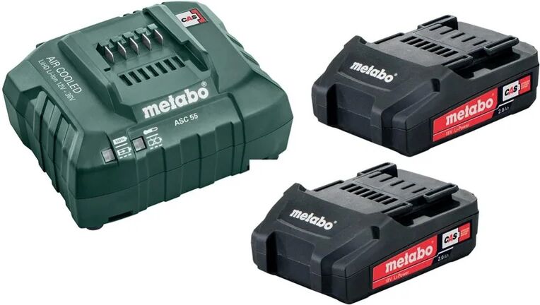 metabo set caricabatteria  18v 2ah