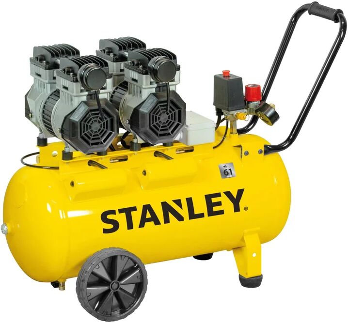 stanley compressore silenziato  sxcms2652he, 2.6 hp, 8 bar, 50 litri