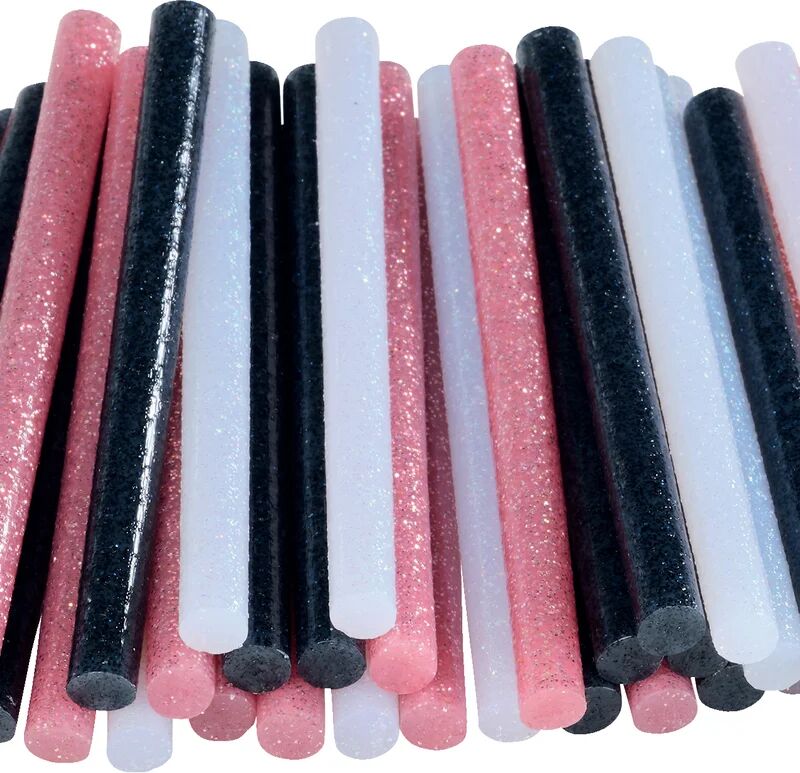 rapid stick di colla a caldo  glitter7 w/b/r glitter bianco, rosa e nero l 90 mm Ø 7 mm 115 g