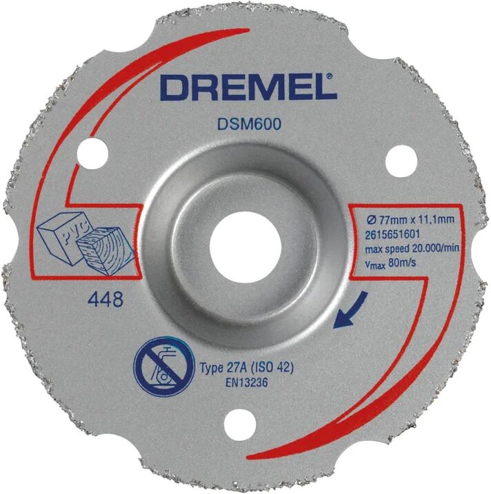 dremel disco  in acciaio 77 x 77 mm Ø 7.7 cm