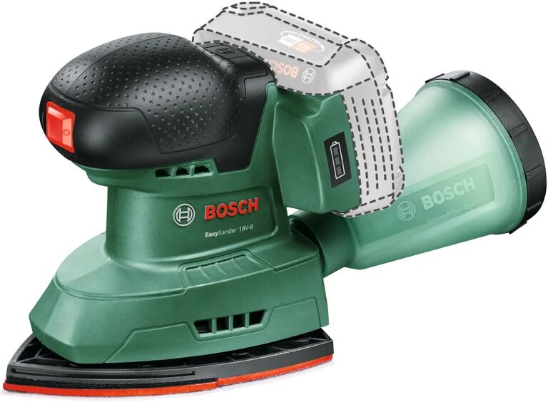 bosch levigatrice delta  easysander 18v-8, 18 v, senza batteria