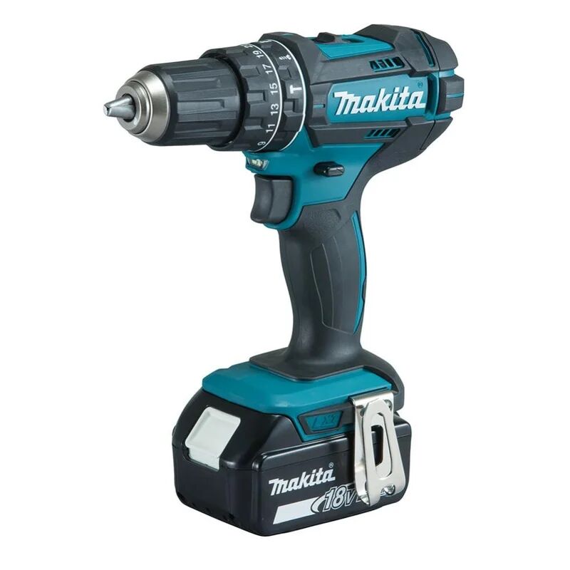 makita trapano avvitatore a batteria  dhp482rfx9 18 v, 3 ah, 2 batterie con valigetta