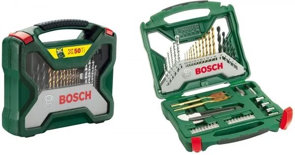 bosch x-line titane set da 50 pezzi 2607019327 kit di foratura e avvitamento