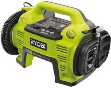 ryobi r18i-0 - compressore aria con 2 modalita' e vano accessori incorporato 18v senza batteria -