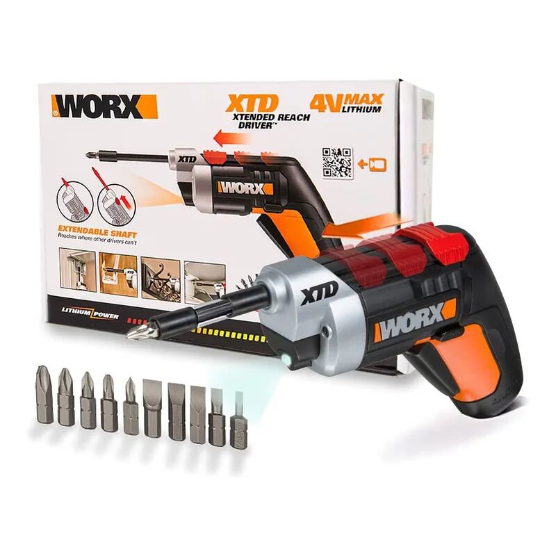 worx wx252 avvitatore maneggevole a batteria, 4 v, nero