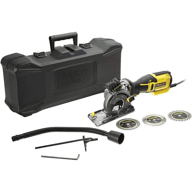 stanley sega circolare 650w lama 89cm guida laser + 3 lame  fatmax 230v fme380k case