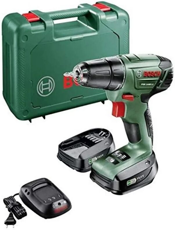 bosch trapano -v psr 1440 li 2 batterie lavoro bricolage fai da te