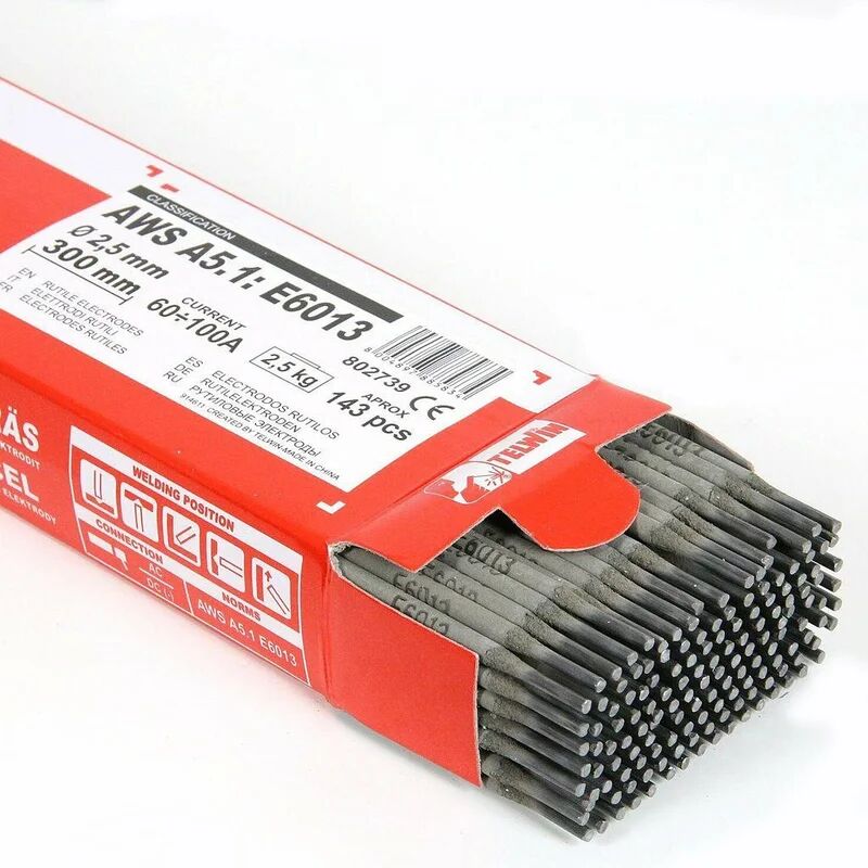 telwin 802739 elettrodi rutili per saldatura 2.5 mm, 2.5 kg, set di 143