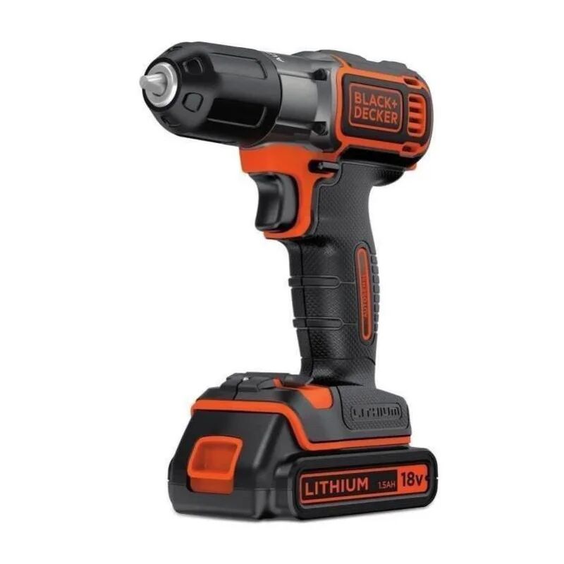 black & decker trapano avvitatore autosense batteria litio 18v (asd184k-qw) - 1 batteria al litio da 1,5 ah