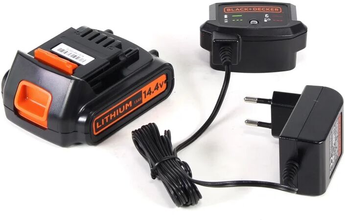 black & decker egbl14k trapano avvitatore, 14.4 v, al litio, in valigetta, con batteria