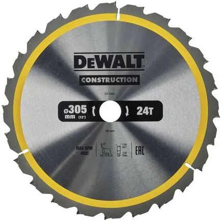 dewalt dt1958-qz lame per edilizia per macchine stazionarie - lama circolare 305x30mm 24 denti stazionaria