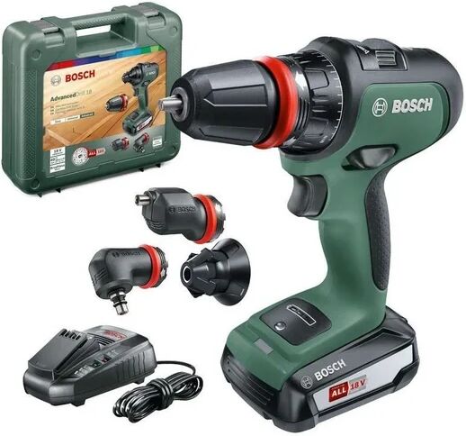 bosch trapano a percussione 18v + batteria al litio 2,5ah caricabatterie advanced impact