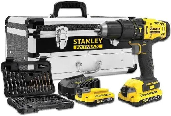 stanley sfmcd711d2f trapano a percussione a batteria 18 volt accessori e borsa