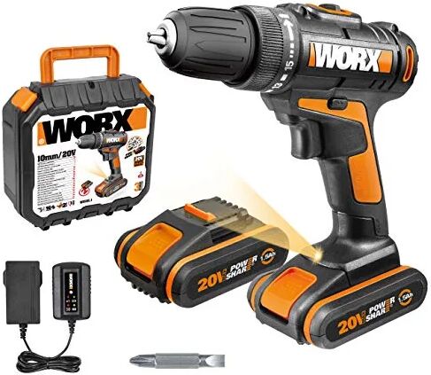 hq profiline worx wx101.1 - trapano avvitatore 20 v 1,5 ah 2bat