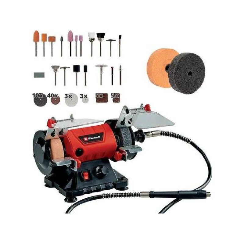 einhell kit smerigliatrice da banco tc-xg 75 kit volt 230 watt 150 mm 75