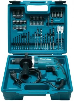 Makita Trapano a percussione a filo blu - 710 W - Ø 13 mm - 2 kg (kit accessori)