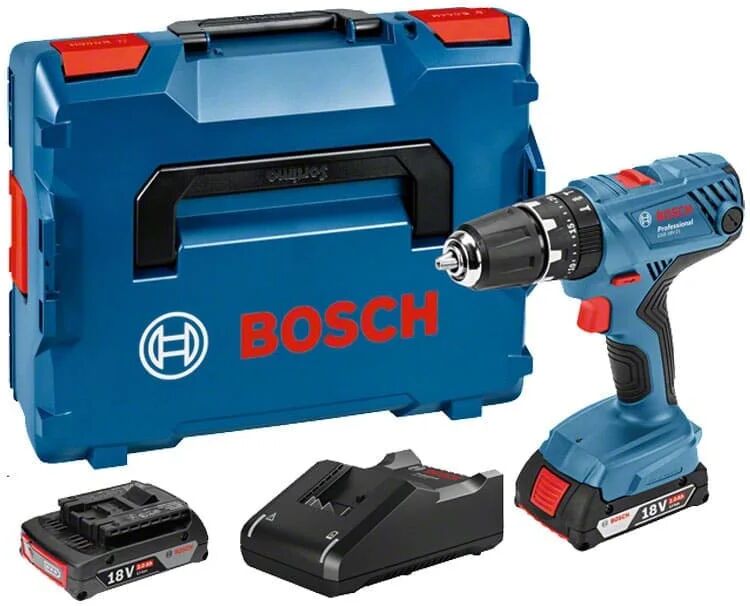 Bosch Trapano avvitatore 2 batterie litio 18v percuss. (gsb 18v-21)