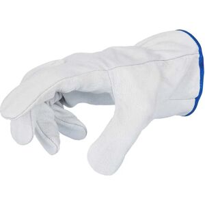 STOCKER Guanto  da lavoro SOFT, bianco, in crosta pelle Tg 9 1 paia