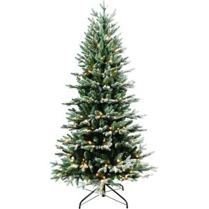 Leroy Merlin Albero di Natale artificiale John Snow verde con illuminazione H 210 cm x Ø 96 cm