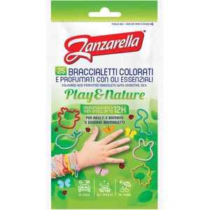 ZANZARELLA Repellente monodose per zanzare  25 braccialetti Play & Nature