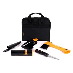 Fiskars Set de cheminée X5 K40 + Aiguiseur ( 1025441 )