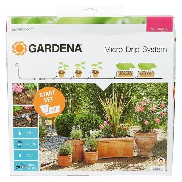 gardena kit irrigazione sistema micro-drip per 10 vasi