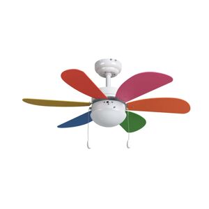 Inspire Ventilatore da soffitto Maldives, multicolore, D. 76 cm