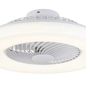 Intec Ventilatore da soffitto con pale con luce inclusa Scirocco, bianco, D. 60 cm, 3600 LM, luce bianco,