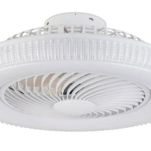Intec Ventilatore da soffitto con pale con luce inclusa Levante, bianco, D. 60 cm, 3600 LM, luce bianco,
