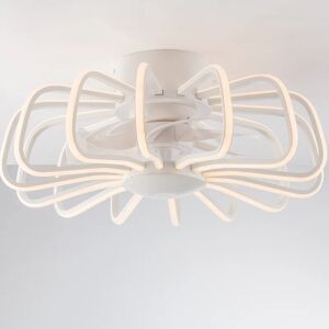 Intec Ventilatore da soffitto con pale con luce inclusa Grecale, bianco, D. 50 cm, 8000 LM, luce bianco,