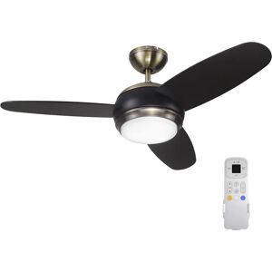 Inspire Ventilatore da soffitto Villar, nero, Ø 106 cm, CCT, dimmerabile,