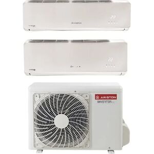 Ariston PRIOS 35/35 UD0-I+DUAL 55 XD0B-O - Condizionatore Dual Split Inverter 12000 + 12000 Btu /h con Pompa di Calore Classe A+/A+ Gas R32