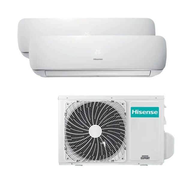 hisense condizionatore a muro multisplit  mini apple pie 9 + 12 btu classe a++