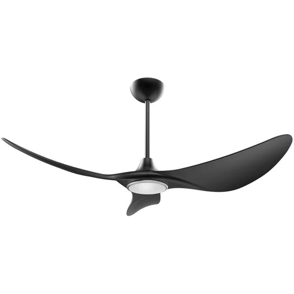 sulion ventilatore da soffitto con pale con luce inclusa gaulax, nero, d. 132 cm, 1600 lm, luce bianco,