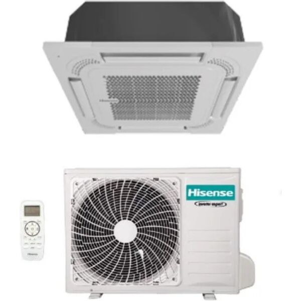 hisense climatizzatore condizionatore  a cassetta 18000 btu act52ur4rca4 r-32 wi-fi optional con telecomando e pannello incluso - novità