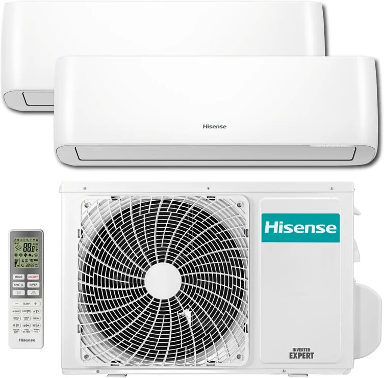 hisense condizionatore a muro multisplit  energy pro 9 + 12 btu classe a++