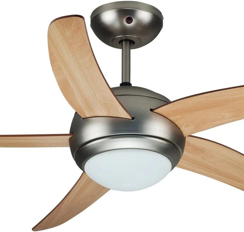 zephir ventilatore da soffitto ripabella, rovere, d. 132 cm