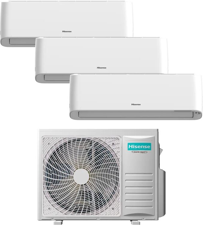 hisense condizionatore a muro multisplit  trial energy pro plus 9 + 9 + 12 btu classe a++