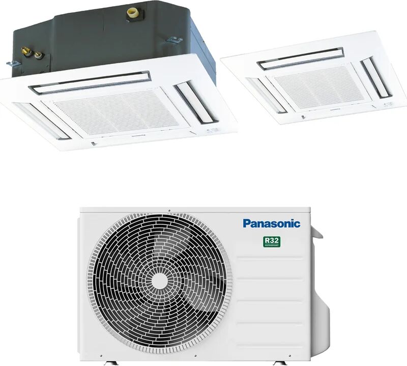 panasonic condizionatore a muro monosplit  cassetta 60x60 9000btu 9000 btu classe a++