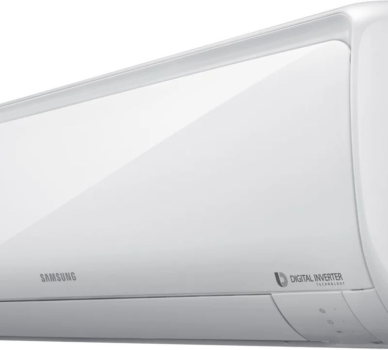 samsung climatizzatore  ar12rxfpewqneu + ar12rxfpewqxeu split system serie quantum maldives unita' esterna bianco