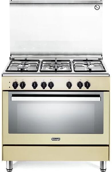 generico de longhi cucina a gas 5 fuochi forno multifunzione 90 x 60 cm crema pemc 96