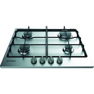 Indesit Piastra di cottura a gas 4 fuochi L 55 cm THP 642 IX/I  silver griglie in acciaio smaltato